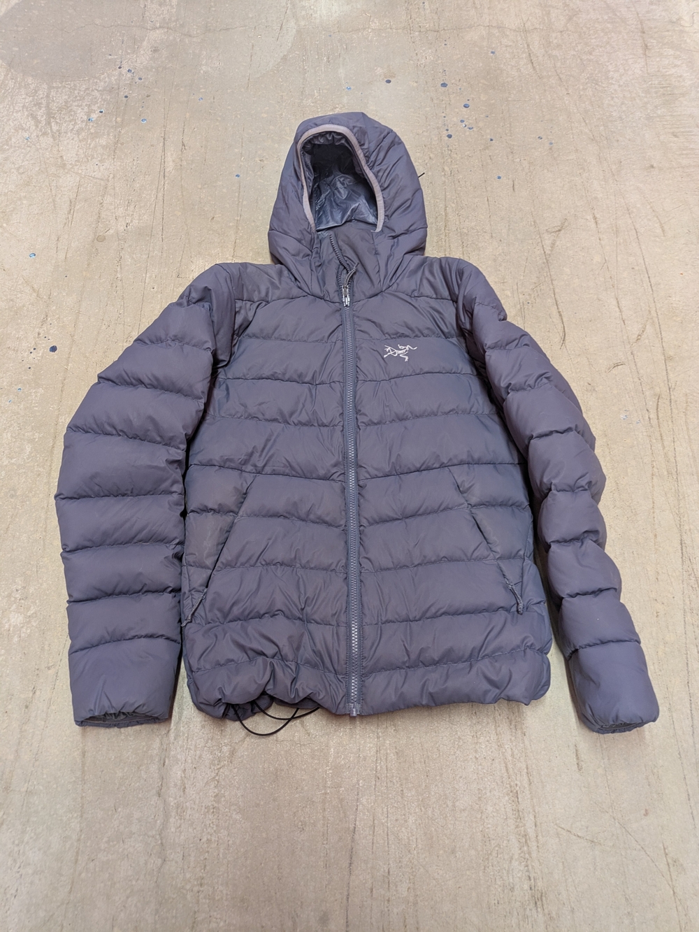 Arc'teryx Men’s Gray Hooded Down Jacket